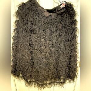 Black Textured Skirt